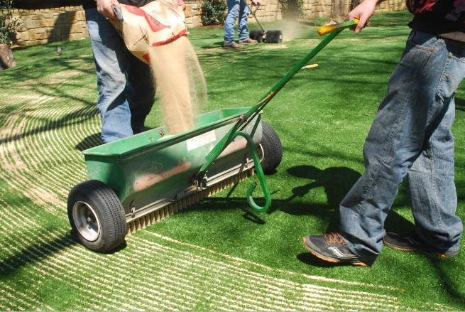 San Francisco artificial grass installation - base layer